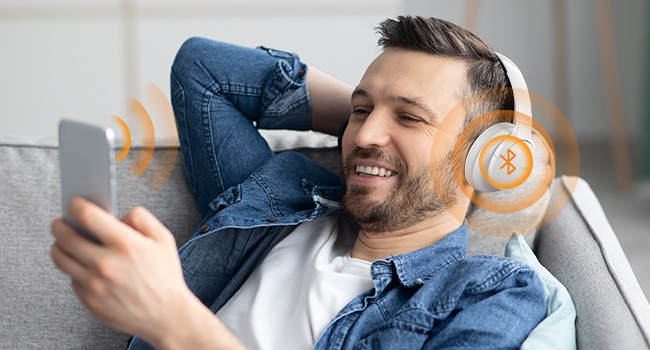 headphones over ear