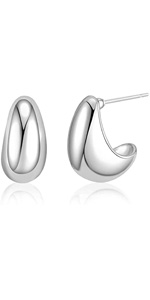 Silver Chunky Earrings
