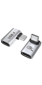 240W Right Angle USB C Adapter - Elbow + Right Angle