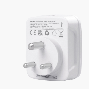 UK to India Plug Adapter with USB