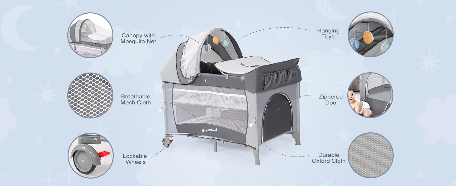 travel cot with mattress included
