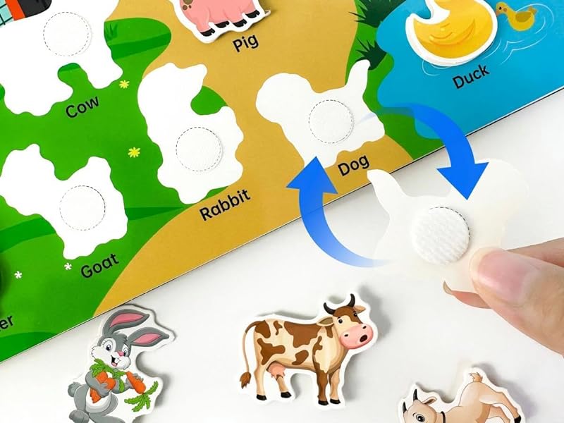 Montisuri Busy Book - Reuse the Velcro Stickers again and again