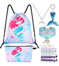 10 PCS Drawstring Backpack Set - Gifts for Girls Drawstring Bag