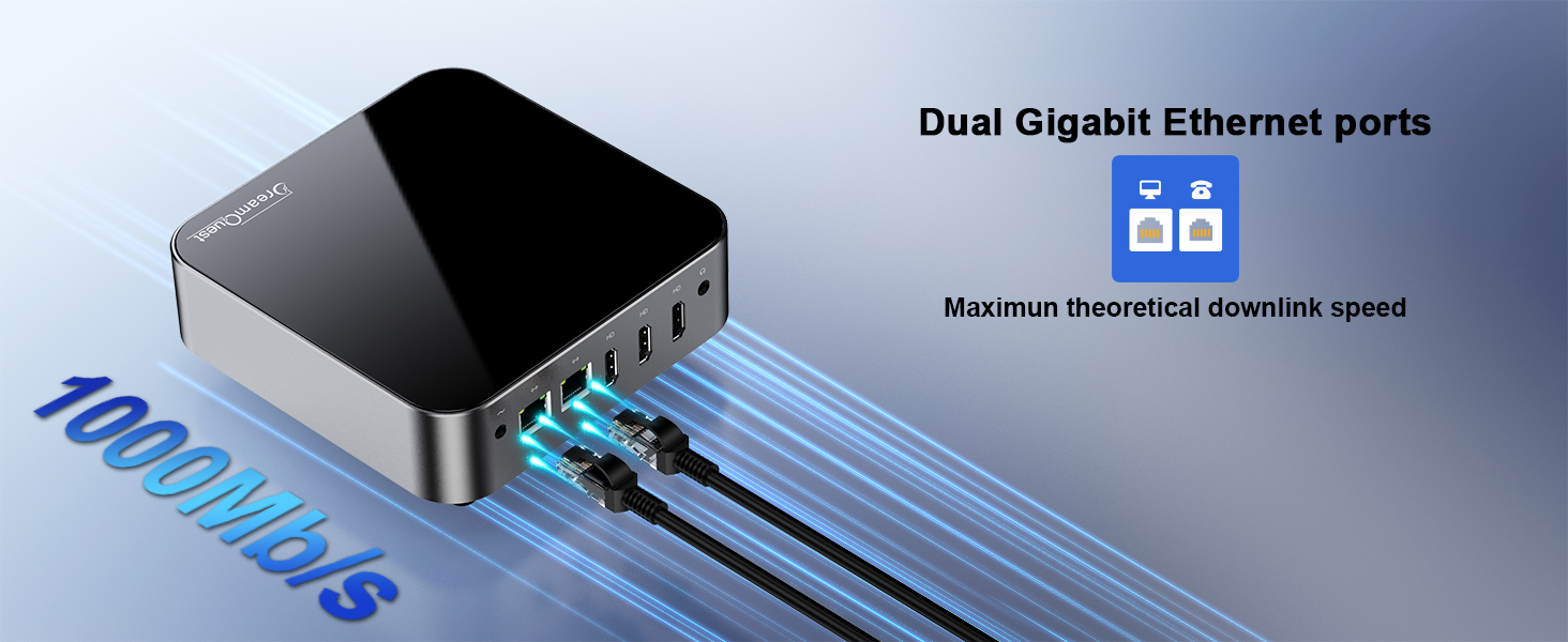 MINI PC 2 X Gigabit Ethernet