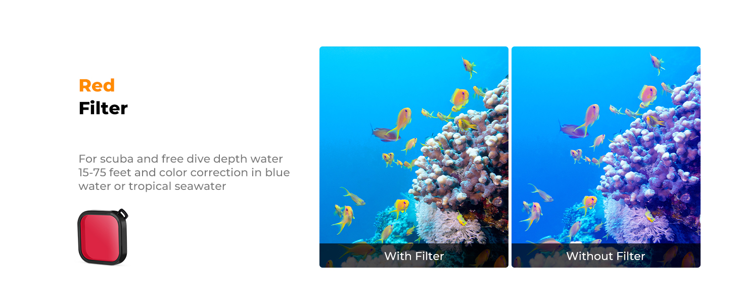 red underwater filter for gopro