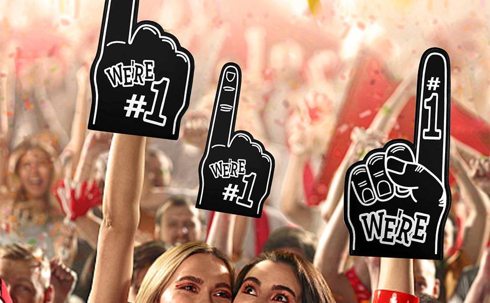 2Pcs Giant Foam Finger,Jumbo Gladiators Foam Finger,Foam Hand For Sports Events Games Cheering,Number 1 Large Foam Hands For Sports Fans,Props For Cheering
