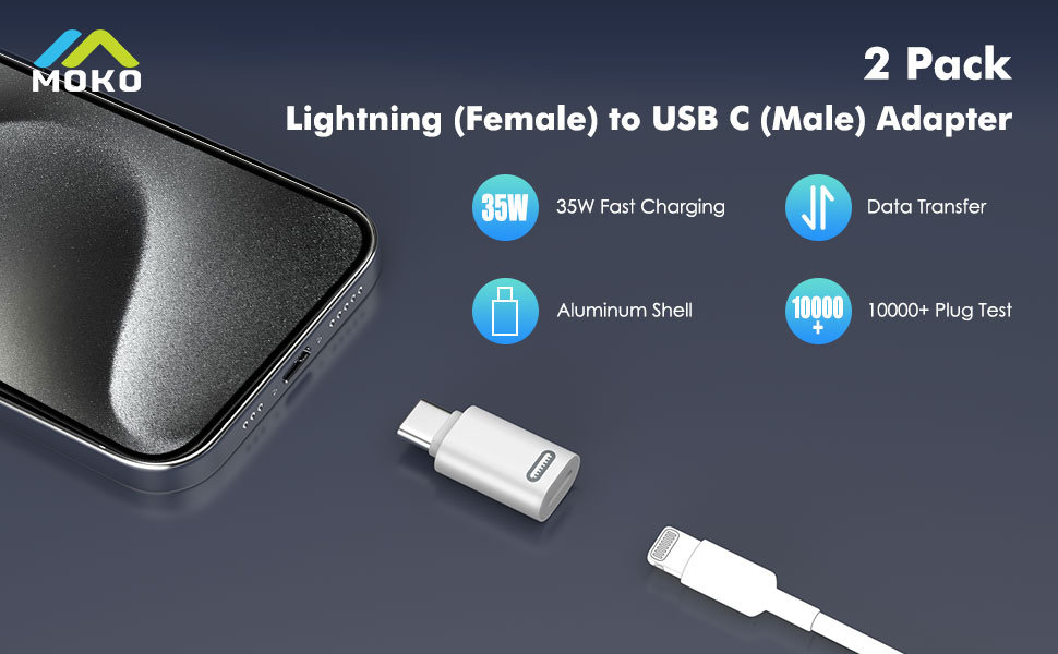 usb c female to lightning male adapter