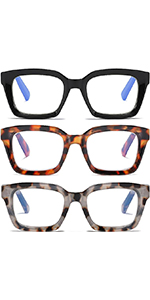3 Packs Oversized Reading Glasses For Women