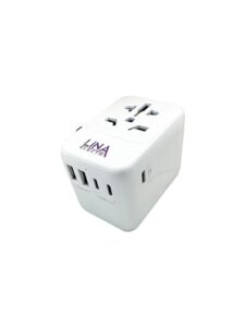 Travel Adapter Worldwide 2500 Watt High Power with 3 TYPE-C and 2 USB A Ports