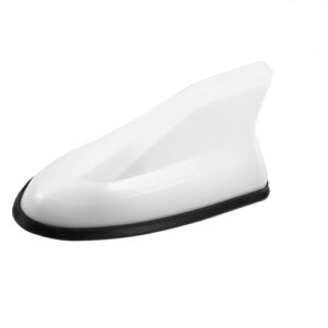 Hihaha Shark Fin Shape AM FM Radio Aerial Antenna Base Mount / 1Pcs White