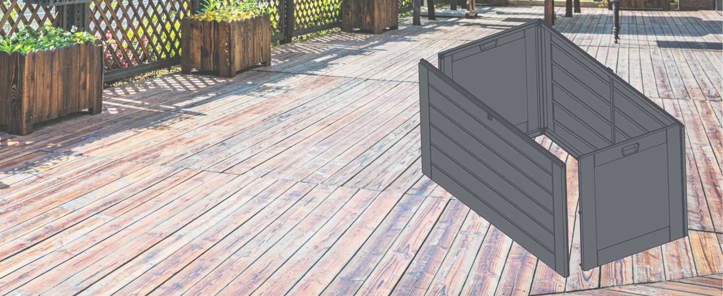 Outdoor garden storage box 1465x600