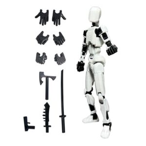 Titan 13 Action Figure | 3D Printed T 13 Action Figure | Lucky13 Articulated Robot Dummy Action Figures | Multi-Jointed Movable Model Toy PVC Model Activity Robot Desktop Decorations for Kids Adul