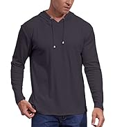 Mens Casual Long Sleeve Hoodies Lightweight Pullover Sport Hoody Sweatshirts Tops S-3XL