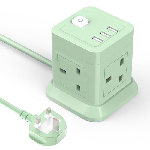 Cube Extension Lead with USB Slots