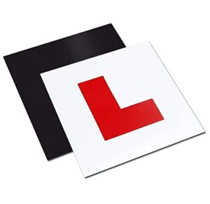 Onarway Fully Magnetic Car L-Plates Red L Plate 2 Pack for Car Magnetic Extra Thick Strong Learner Plates