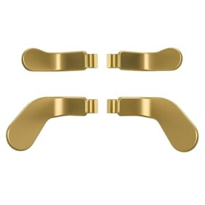 eXtremeRate 4 pcs Metallic Hero Gold Stainless Steel Paddles