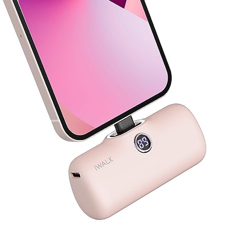 iWALK Portable Charger 4800mAh Power Bank Small and Cute Battery Pack PD Fast Charging power bank Compatible with iPhone 14/14 Plus/14 Pro/14 Pro Max/13/12/11 /XS/XR/X/8/7/6/Plus and More