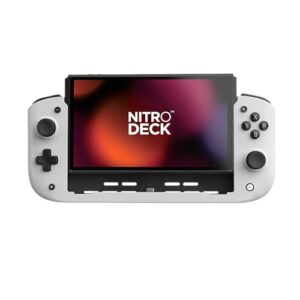CRKD Nitro Deck (White) Standard Edition For Nintendo Switch & OLED Model - Built for Comfort - Speed - With ZERO Stick Drif