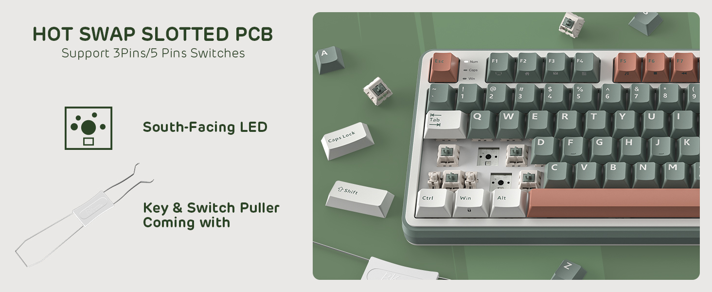 hot swappable mechanical keyboard