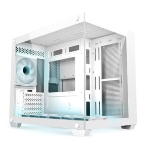 SaharaGaming M808W White Gaming Case - Mini-ITX & M-ATX