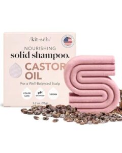 Kitsch Hair Growth Castor Oil Nourishing Shampoo Bar | Bottle-free Eco-friendly | Shampoo Hydrates & Moisturizes Dull and Dry Hair | All-Natural Chemical-free Daily Shampoo Softens & Strengthens