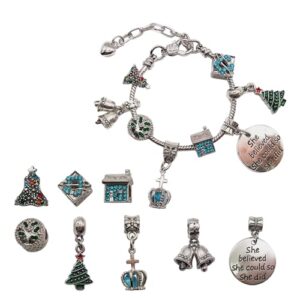 Wubinlun DIY Bracelet Making Kit - Handmade Zinc Alloy Copper Bracelet Set - Sparkling Fashionable Bracelet Making Kit