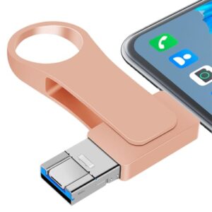 USB Memory Stick 512GB- umydow 4 IN 1 USB Stick 512GB Large Capacity USB Flash Drive USB C Stick Metal Pen Drive External Storage for Computer/PC/Smartphone/Tablet/OTG Android