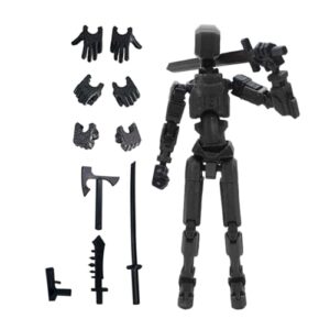 Titan 13 Action Figure | 3D Printed T 13 Action Figure | Lucky13 Articulated Robot Dummy Action Figures | Multi-Jointed Movable Model Toy PVC Model Activity Robot Desktop Decorations for Kids Adul