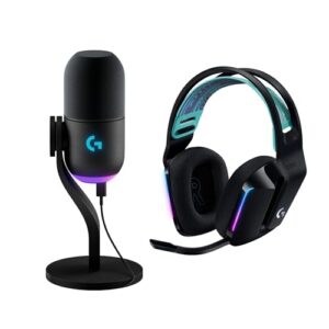 Logitech G G733 Lightspeed Wireless Gaming Headset and Yeti GX Dynamic RGB Gaming Microphone