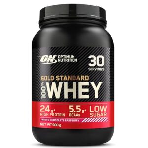 Optimum Nutrition Gold Standard 100% Whey Muscle Building and Recovery Protein Powder With Naturally Occurring Glutamine and BCAA Amino Acids