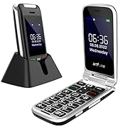 artfone 4G LTE Senior Cell Phone with Dual Color Screen, SOS Button, 1000mAh Battery and Charging...
