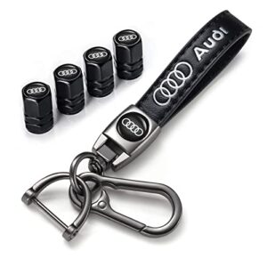 for Audi Keyring with Car Tyre Dust Caps