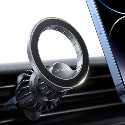 Lamicall Car Phone Mount for MagSafe - [20x N52 Magnet] Magnetic Phone Holder Car