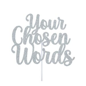 Personalize Pro Customised Cake Topper Personalised With Any Word Name Age Glitter Cake Picks Decoration Supplies For Birthday Weddings Anniversary Bridal Showers and Theme Parties