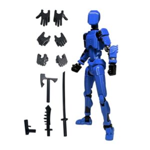 Titan 13 Action Figure | 3D Printed T 13 Action Figure | Lucky13 Articulated Robot Dummy Action Figures | Multi-Jointed Movable Model Toy PVC Model Activity Robot Desktop Decorations for Kids Adul