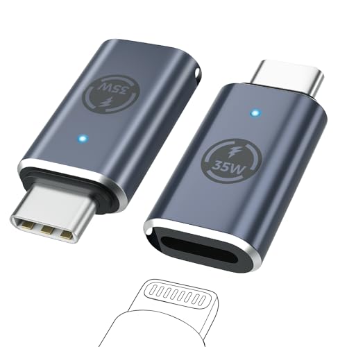 MoKo Lightning Female to USB C Male Adapter 2 Pack