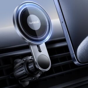 Lamicall for MagSafe Car Mount [Glass Panel] - Metal Magnetic Car Phone Holder with 20x N52 Magnet