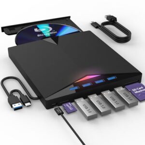 JOOPSHEE External Blu ray Drive USB 3.0 Type-C 3D Blu RAL Drive