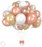 Pink and White Balloons, 30 pcs Dusty Pink Baby Pink White Birthday Balloons, Baby Pink Latex Bal...