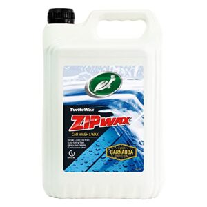 Turtle Wax Zip Wax Car Shampoo 5L - Dissolves Tough Stains & Soils with Streak Free Rinsing - Dual Action Concentrated Car Wash & Carnauba Car Wax - Easy to Use