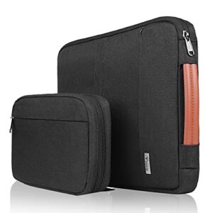 Voova Laptop Sleeve Case 15 15.6 16”with Detachable Accessories Organiser Pouch