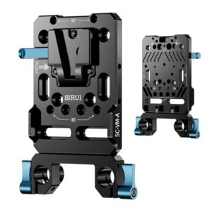 Sirui V Mount Battery Plate with Dual 15mm Rod Clamps