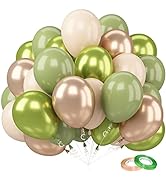 Burgundy Pink Balloons, 60 pcs 12 Inch Burgundy Dusty Pink Balloons with Metallic Gold Balloons C...