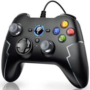 EasySMX PC Controllers - Wired PC PS3 Controller - Hall Linear Trigger- Dual Vibration Joystick - Turbo - for Windows/PS3/Android TV/Android TV Box