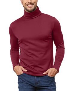 Remxi Men Turtleneck Jumper Lapel Pullover Solid Color Tops Knitwear Sweaters Cotton Wool Blend