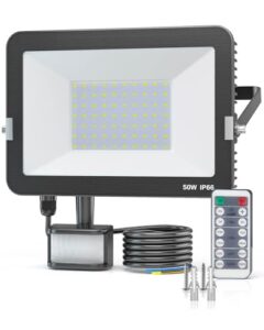 KALAHOL 2024 Newest 50W Security Lights Security Lights Outdoor Motion Sensor with IR Remote Control