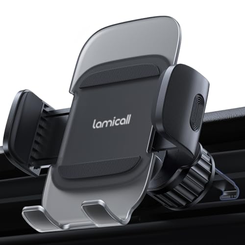 Lamicall Car Vent Phone Holder - [2024 Spring Clip] Quick Release Car Phone Mount with Metal Hook