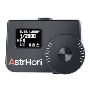 AstrHori AH-M1 Light Meter in Real Time 0.66 Inch OLED Screen with Integrated Cold Shoe Mount Battery for Various Cameras Black Brass
