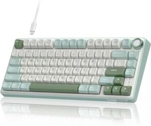 RK ROYAL KLUDGE R75 Mechanical Keyboard Wired with Volumn Knob
