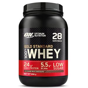 Optimum Nutrition Gold Standard 100% Whey Muscle Building and Recovery Protein Powder With Naturally Occurring Glutamine and BCAA Amino Acids